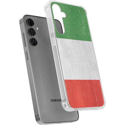 Italy Flag Distressed Galaxy S24 Plus Clear Case